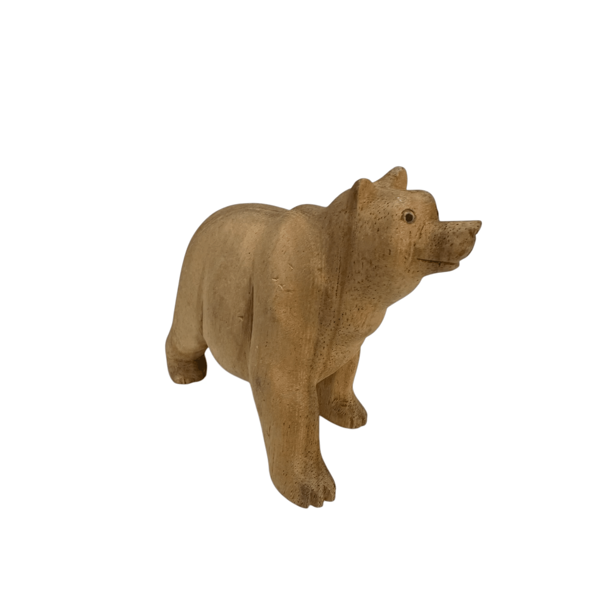 Wooden Polar Bear decoration figurine by Music Frog Co