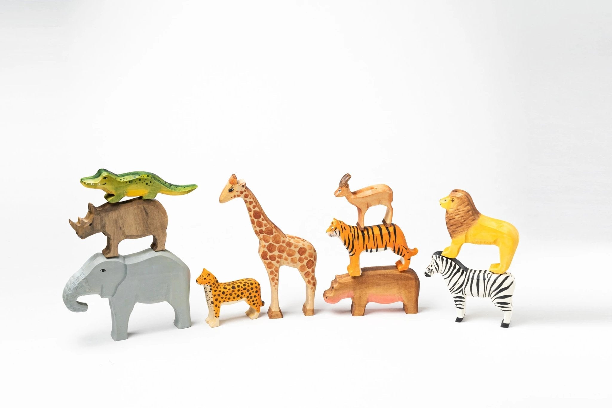 Wooden Safari Animals by PoppyBabyCo