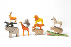 Wooden Safari Animals Toys by PoppyBabyCo