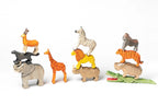 Wooden Safari Animals Toys by PoppyBabyCo