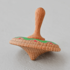 Wooden Spinning Top Toy painted by PoppyBabyCo