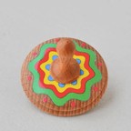 Wooden Spinning Top Toy painted by PoppyBabyCo