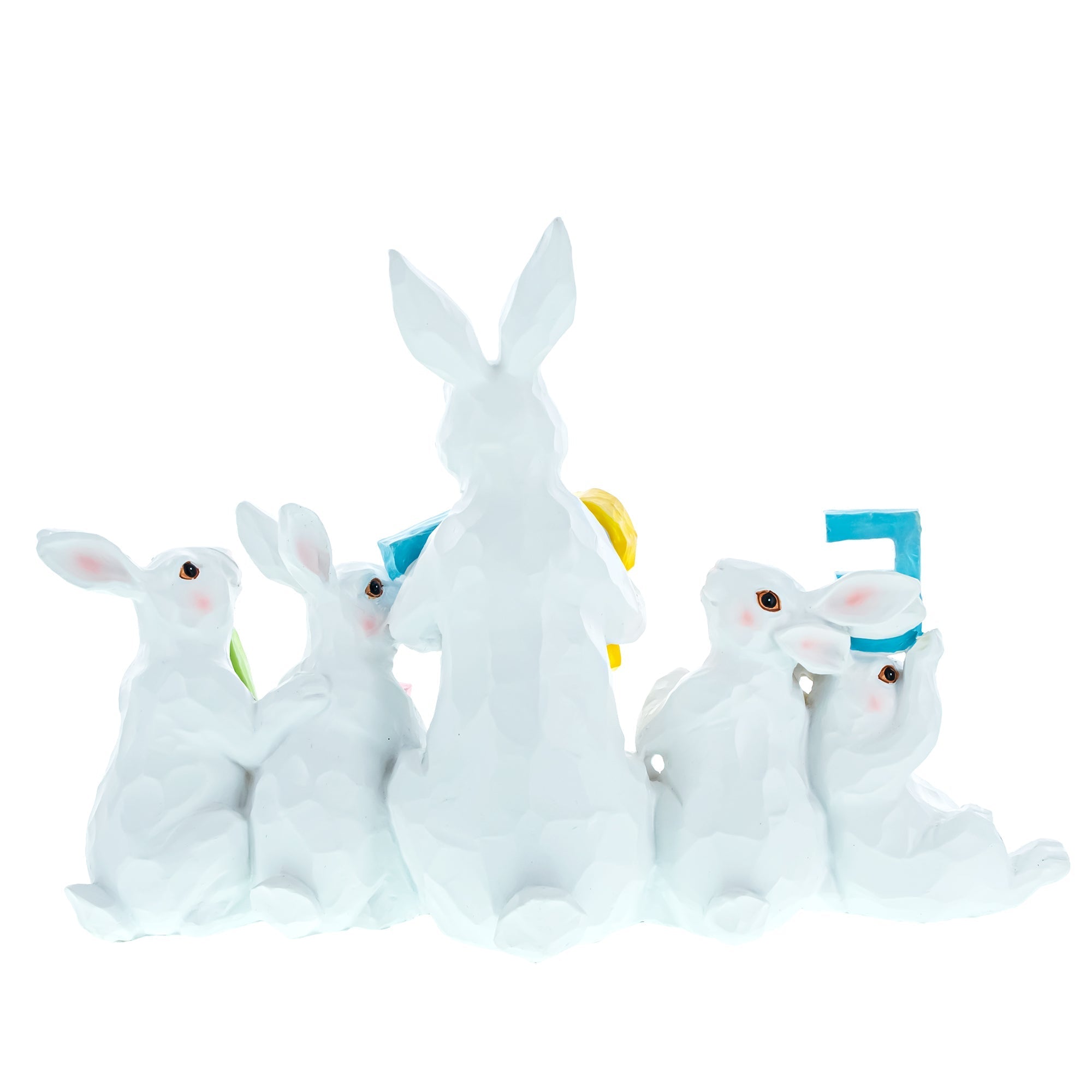Wooden-Style Easter Bunny Figurine - 8.7" Tall Spring Letter Mantel Decor Easter > Figurines > Bunnies La Vie Bien Wooden-Style Easter Bunny Figurine - 8.7" Tall Spring Letter Mantel Decor