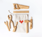 Wooden Tool Kit For Toddlers by PoppyBabyCo