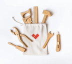 Wooden Tool Kit For Toddlers by PoppyBabyCo