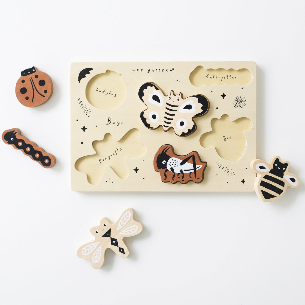 Wooden Tray Puzzle - Bugs Puzzle La Vie Bien Wooden Tray Puzzle - Bugs