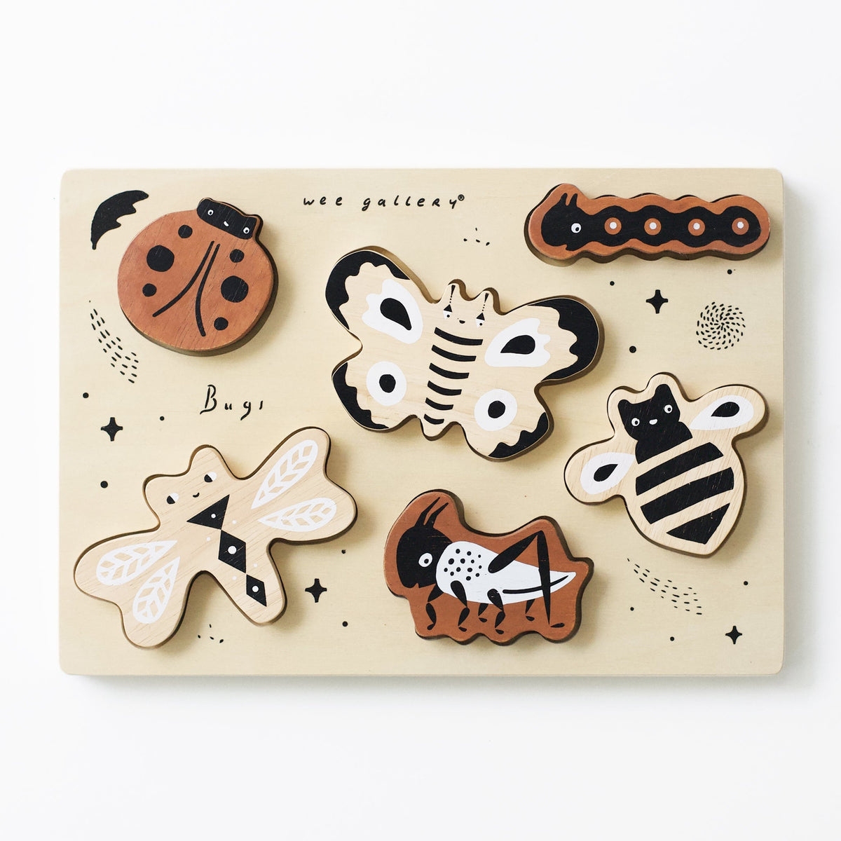 Wooden Tray Puzzle - Bugs Puzzle La Vie Bien Wooden Tray Puzzle - Bugs