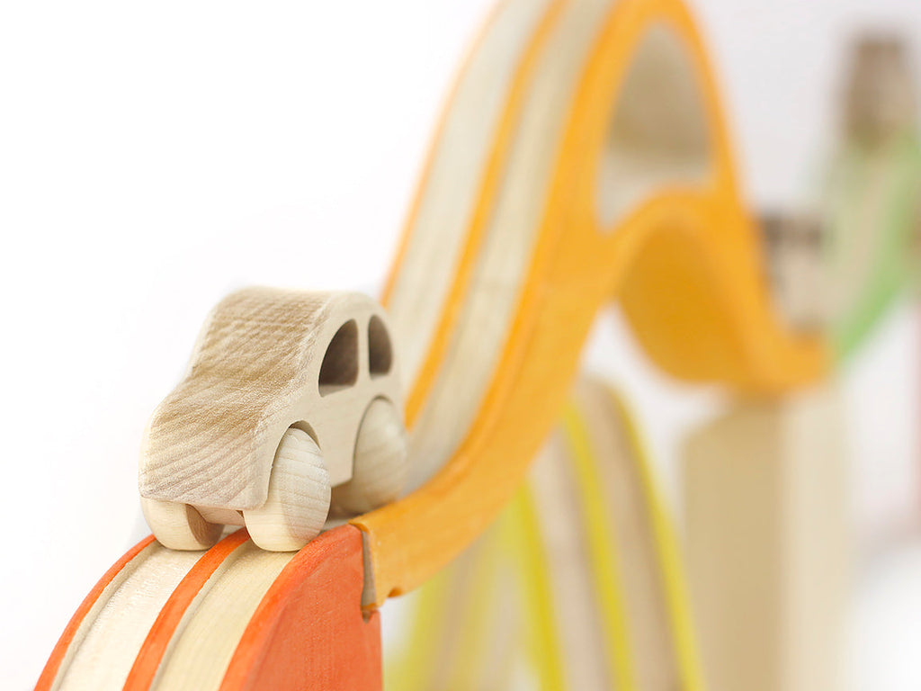 Cars with roads, bridges, and tunnels set