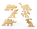 Wooden Dinosaur cutouts Natural set by PoppyBabyCo