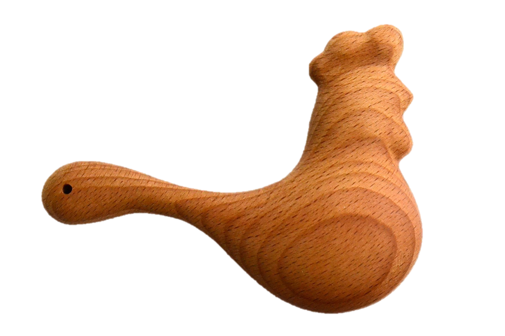 Organic Wooden Rattle toy Rooster in a Wooden Box