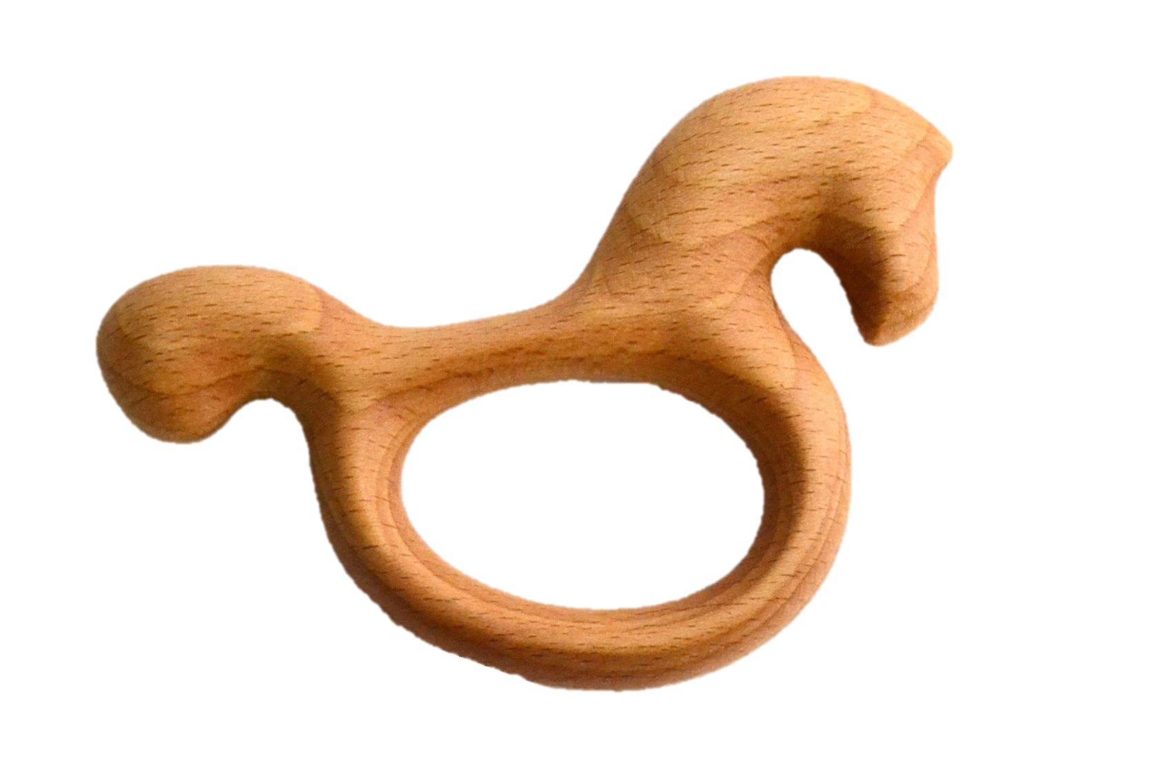 Organic Wooden Rattle-Teether Horse