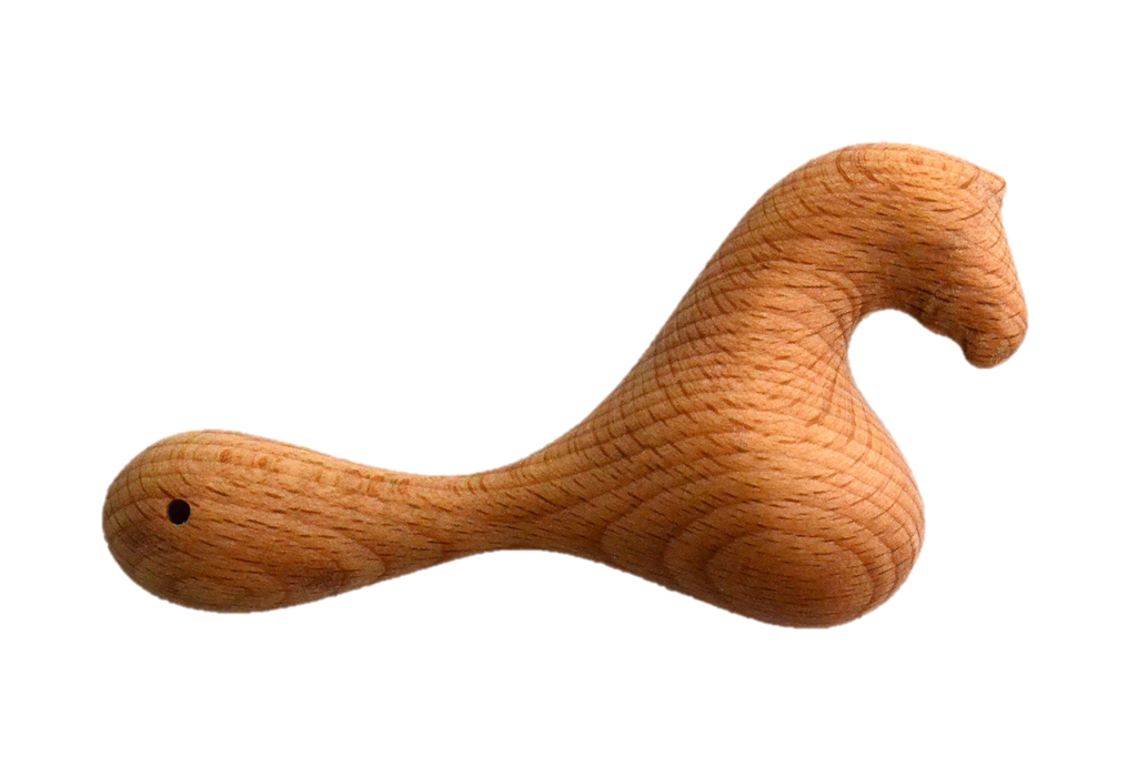 Organic Wooden Rattle toy Horse