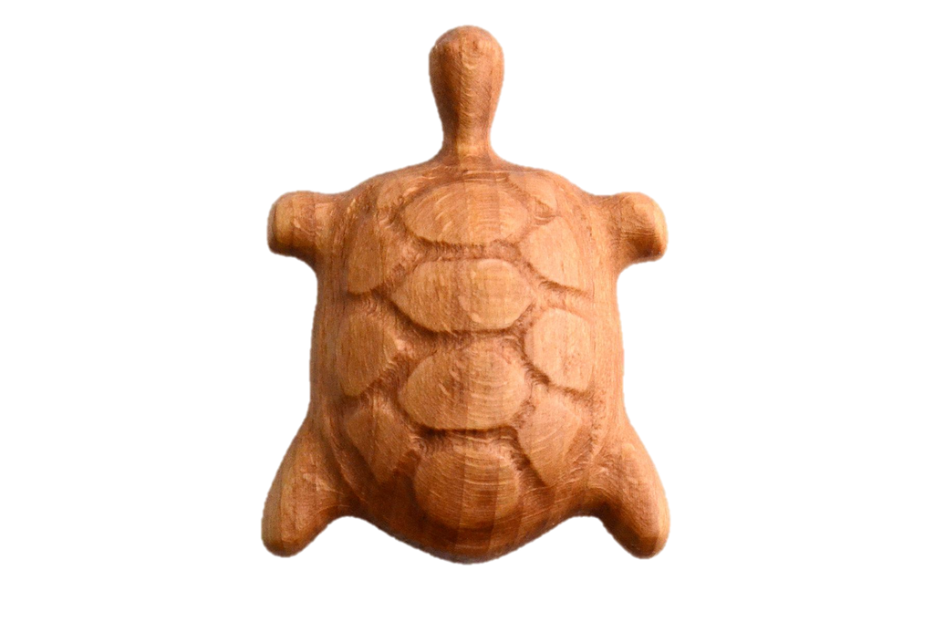 Organic Wooden Rattle toy Turtle