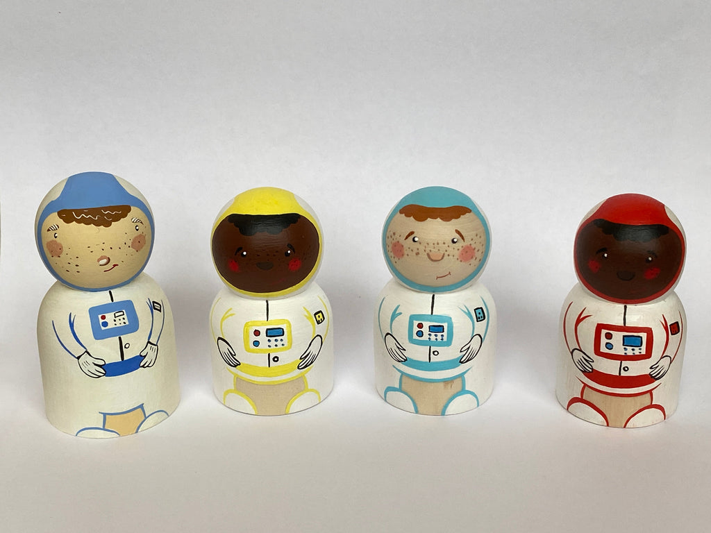 Handmade Wooden Rocket Astronaut