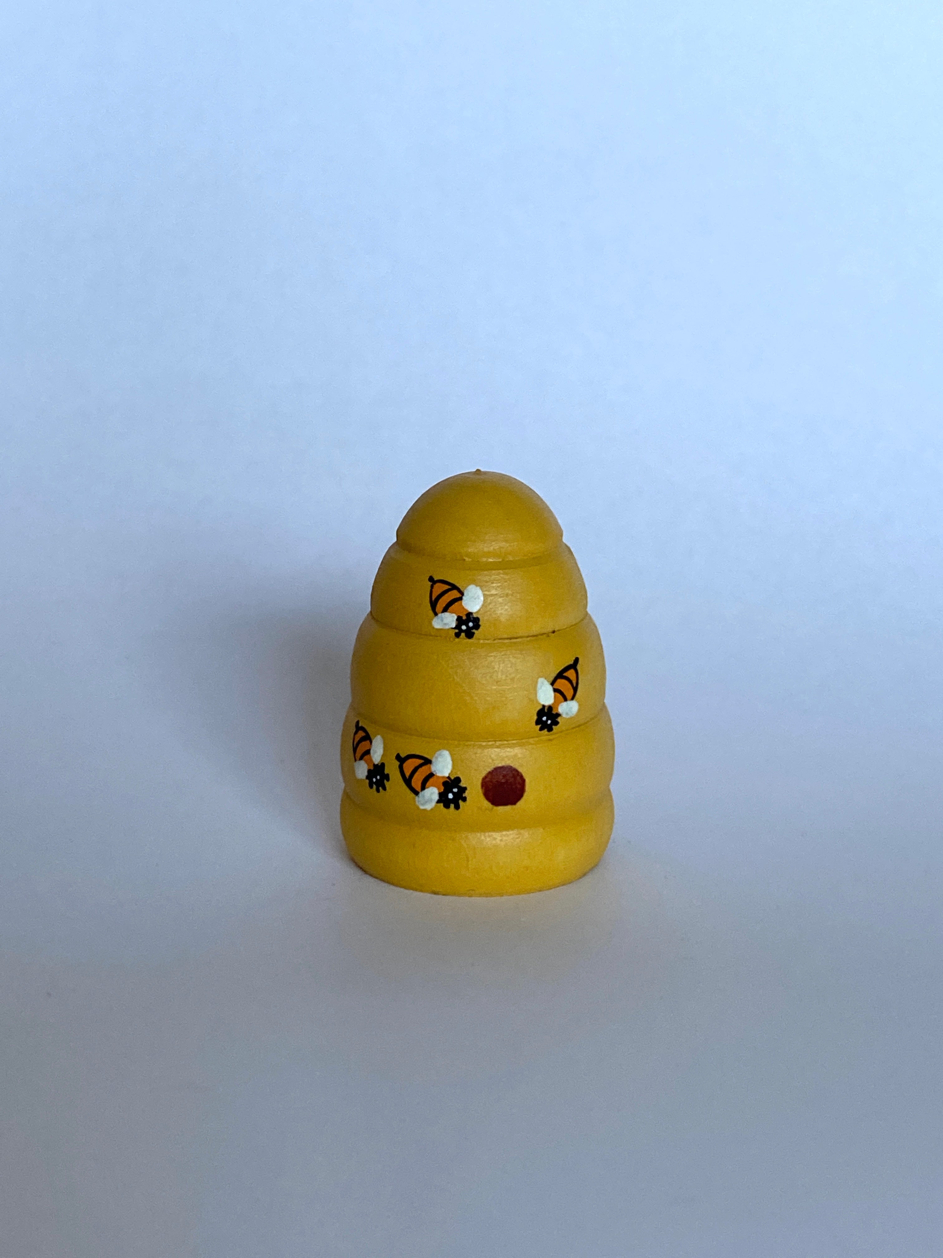 Wooden Beehive Figurine Toy