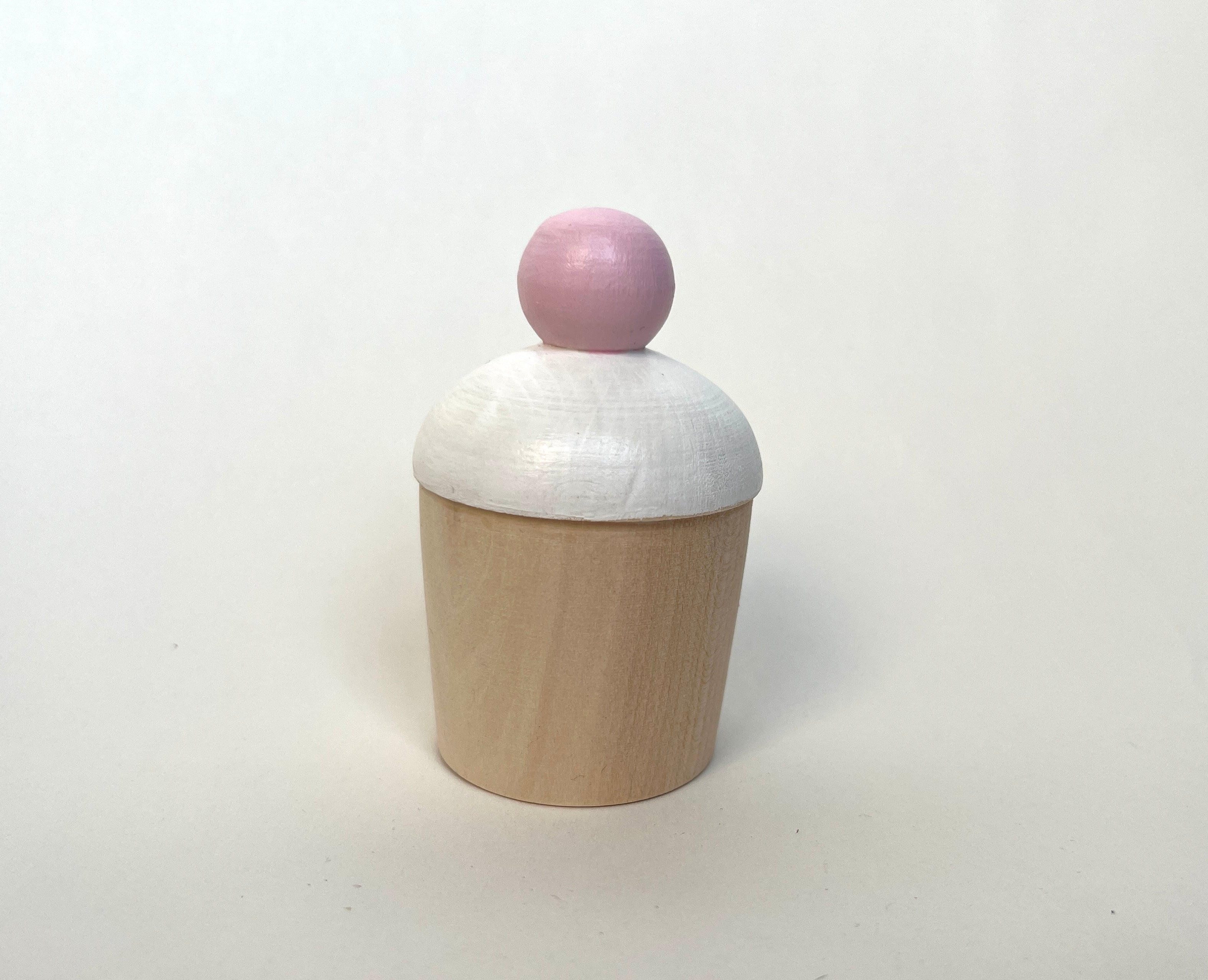 Wooden Cupcake Toy