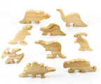 Wooden Dinosaur cutouts Natural set by PoppyBabyCo