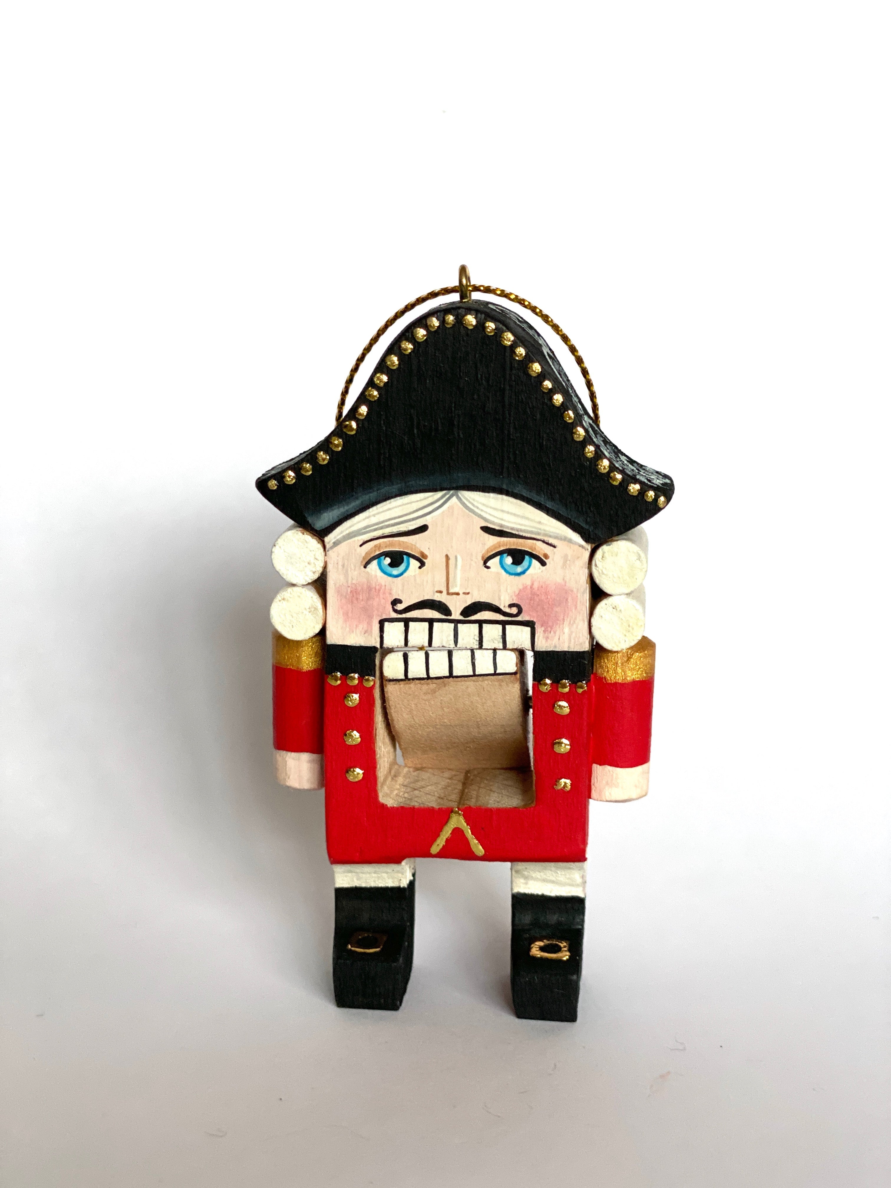 Handmade Wooden Christmas Ornament Nutcracker