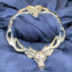 Woodland Stag Pewter Scarf Ring - Handmade in England Scarf Ring La Vie Bien Woodland Stag Pewter Scarf Ring - Handmade in England