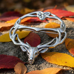 Woodland Stag Pewter Scarf Ring - Handmade in England Scarf Ring La Vie Bien Woodland Stag Pewter Scarf Ring - Handmade in England