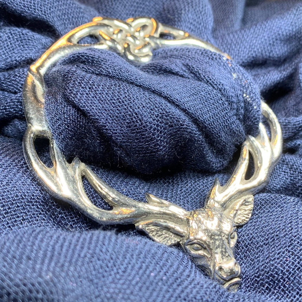 Woodland Stag Pewter Scarf Ring - Handmade in England Scarf Ring La Vie Bien Woodland Stag Pewter Scarf Ring - Handmade in England