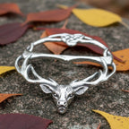 Woodland Stag Pewter Scarf Ring - Handmade in England Scarf Ring La Vie Bien Woodland Stag Pewter Scarf Ring - Handmade in England