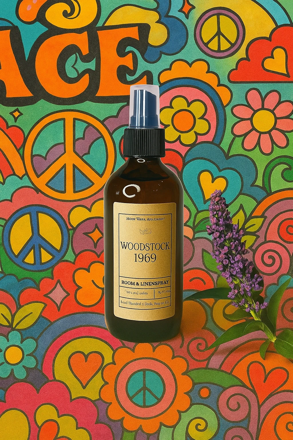 Woodstock 1969 - ROOM SPRAY - Hemp, Grass, Nag Champa & Patchouli - by Moon Water Apothecary!