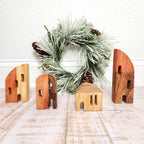 Modern Wood Christmas Village by Upavim Crafts