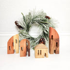 Modern Wood Christmas Village by Upavim Crafts