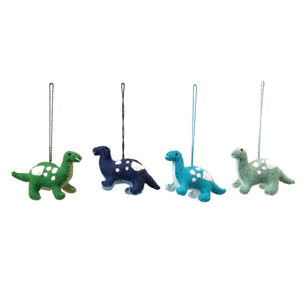 Wool Felt Dinosaur Ornament Ornaments La Vie Bien Wool Felt Dinosaur Ornament