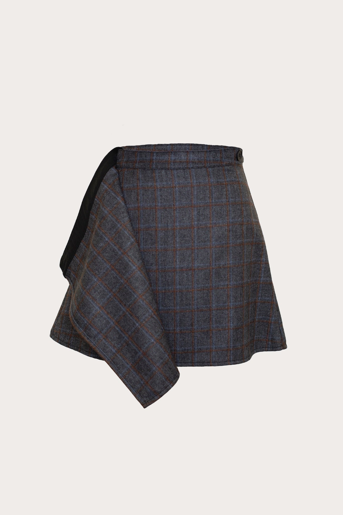 Wool Wrap Mini Skirt