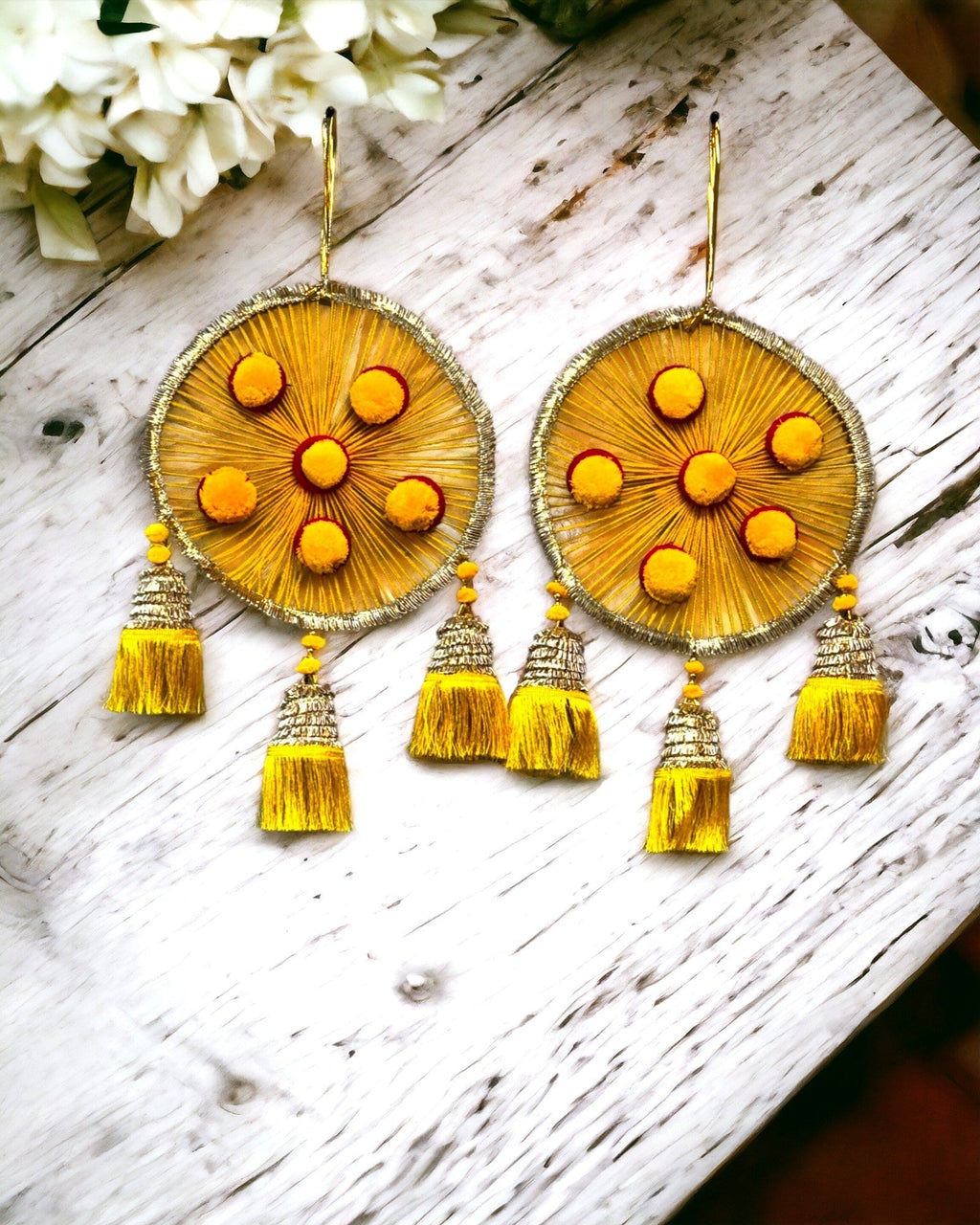 Woolen Ring with Tassels, Set of 2 Festive Decor La Vie Bien Woolen Ring with Tassels, Set of 2