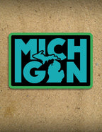 Word Stack - 4" Michigan Sticker by The Michigan Outfitter