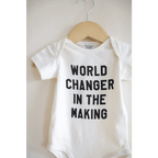 World Changer Organic Cotton baby Onesie by Polished Prints