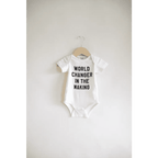 World Changer Organic Cotton baby Onesie by Polished Prints