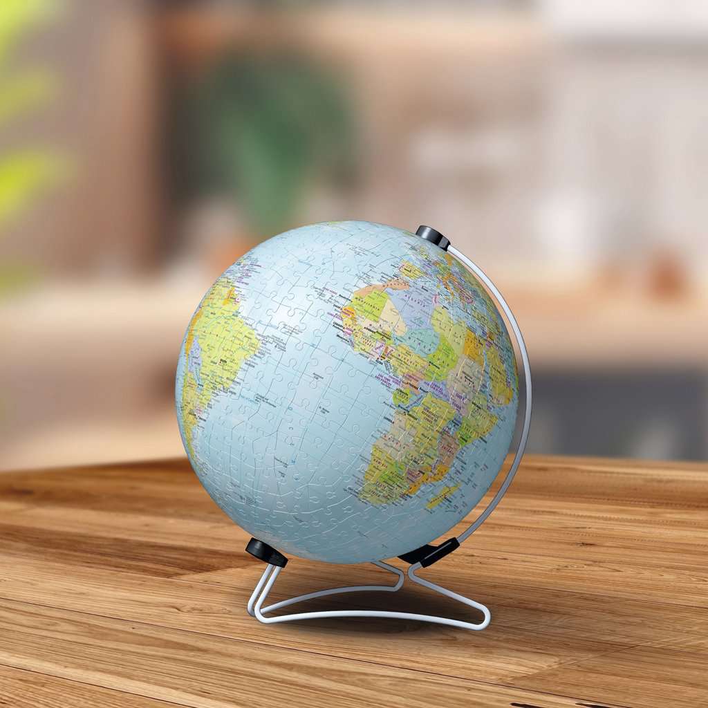 World Globe with Stand 550 Piece 3D Jigsaw Puzzle Ravensburger Jigsaw Puzzle La Vie Bien World Globe with Stand 550 Piece 3D Jigsaw Puzzle Ravensburger