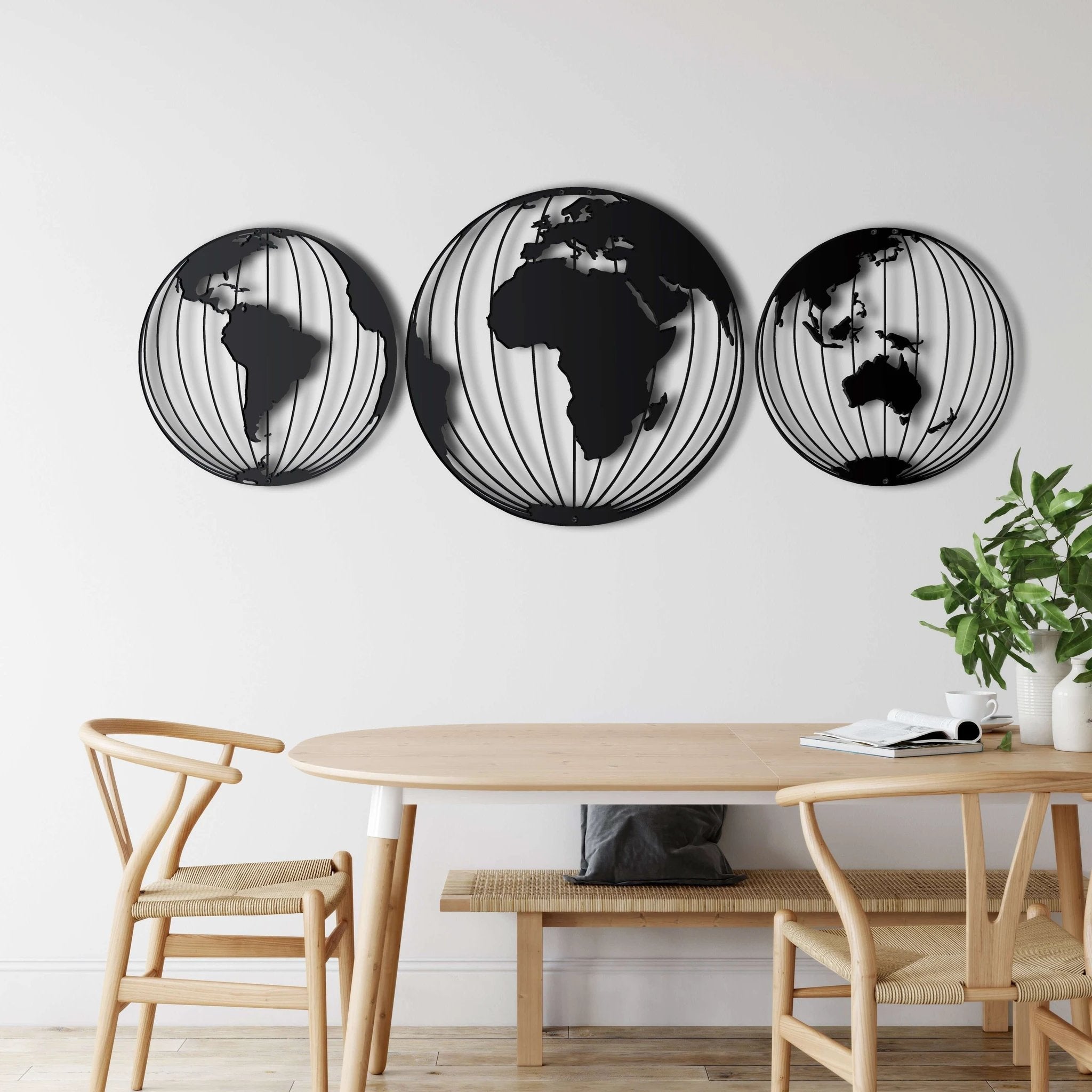 World Map Metal Wall Art by Dekadron