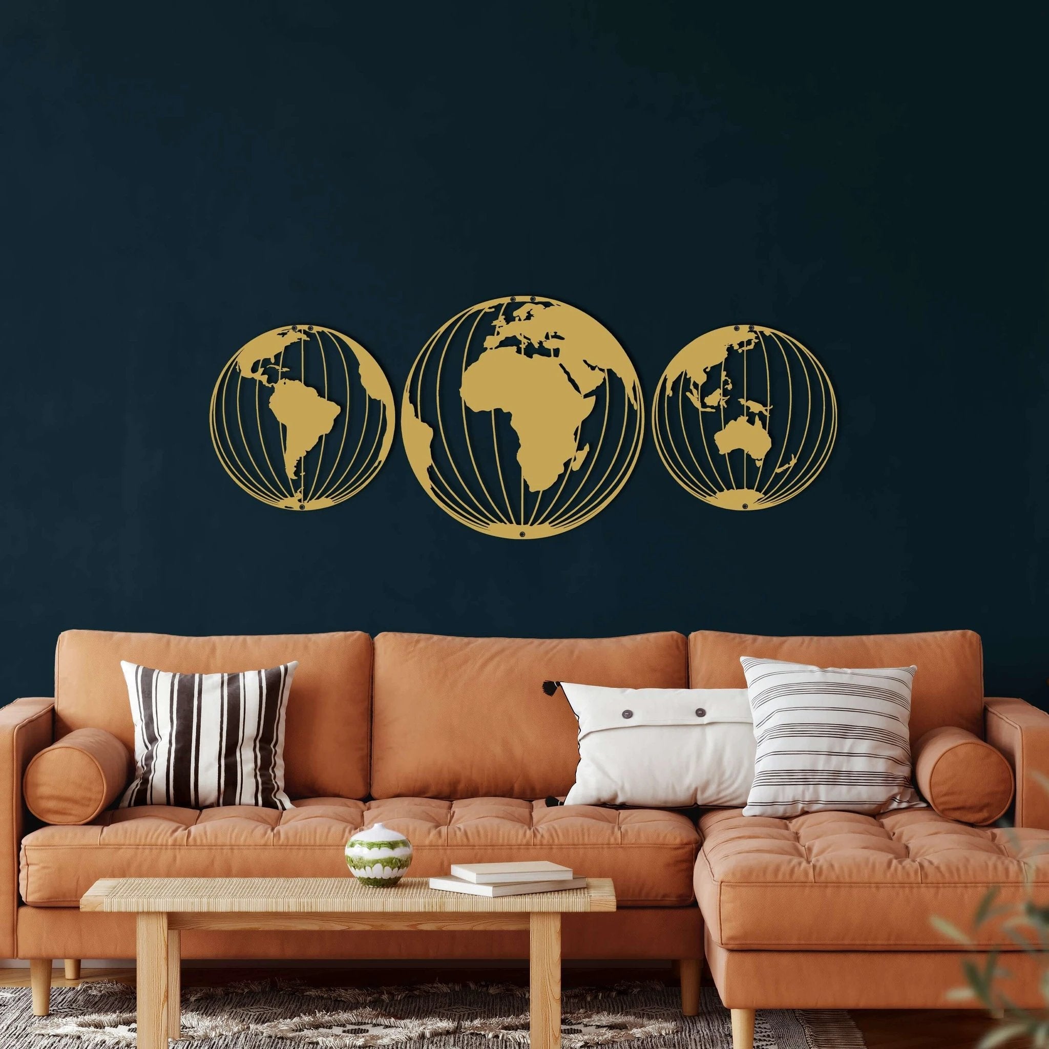 World Map Metal Wall Art by Dekadron
