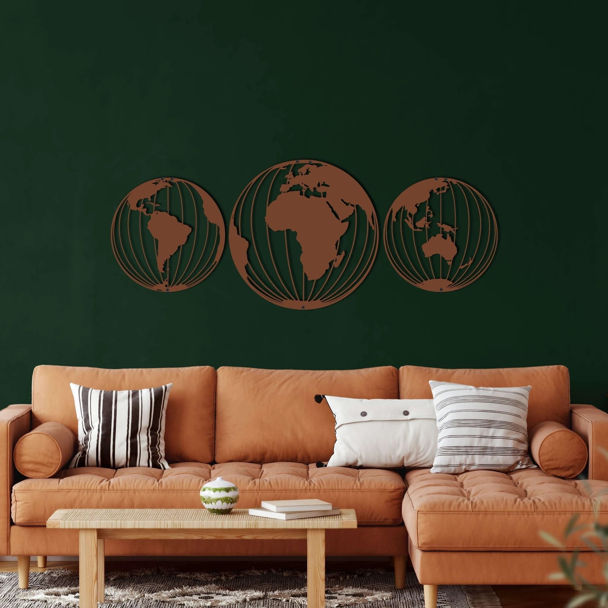 World Map Metal Wall Art by Dekadron