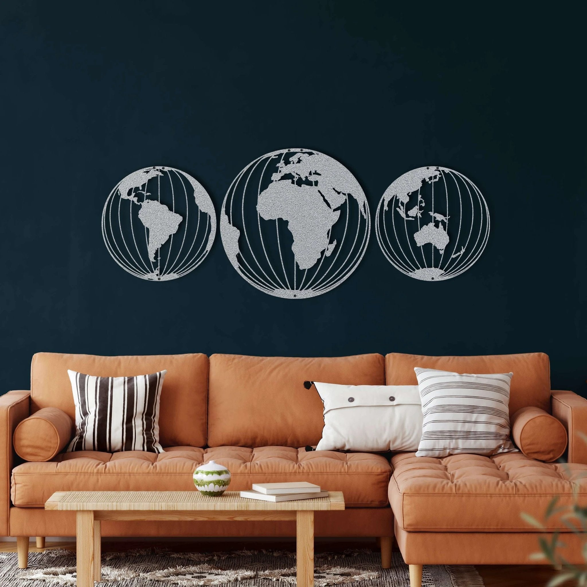 World Map Metal Wall Art by Dekadron
