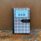 World's Best Dad Strap Journal | Gifts for Him | Plaid Vegan Leather Bound by The Bullish Store