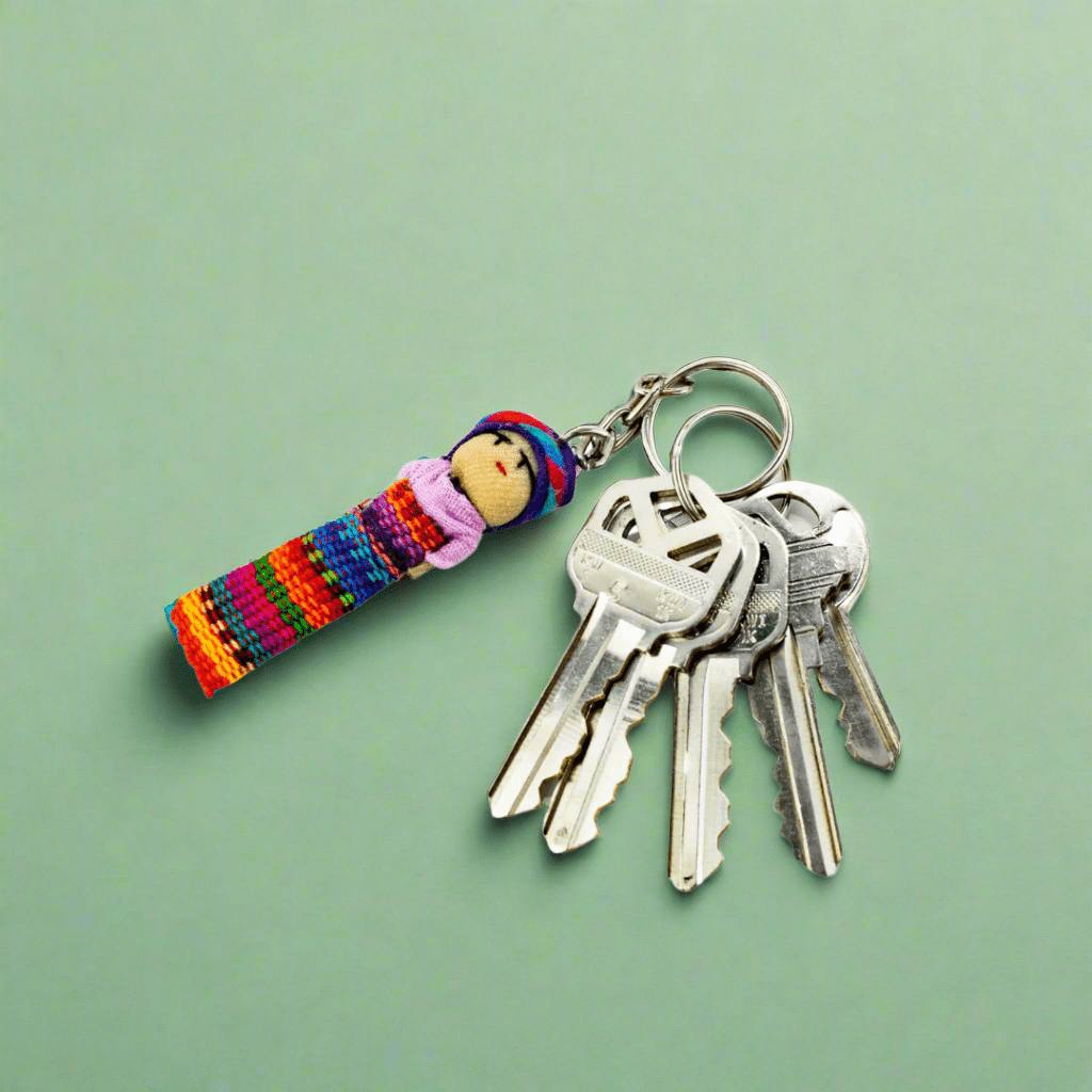Worry Doll Boho Key Chain | Handmade Multicolor Charm from Guatemala Keychains La Vie Bien Worry Doll Boho Key Chain | Handmade Multicolor Charm from Guatemala