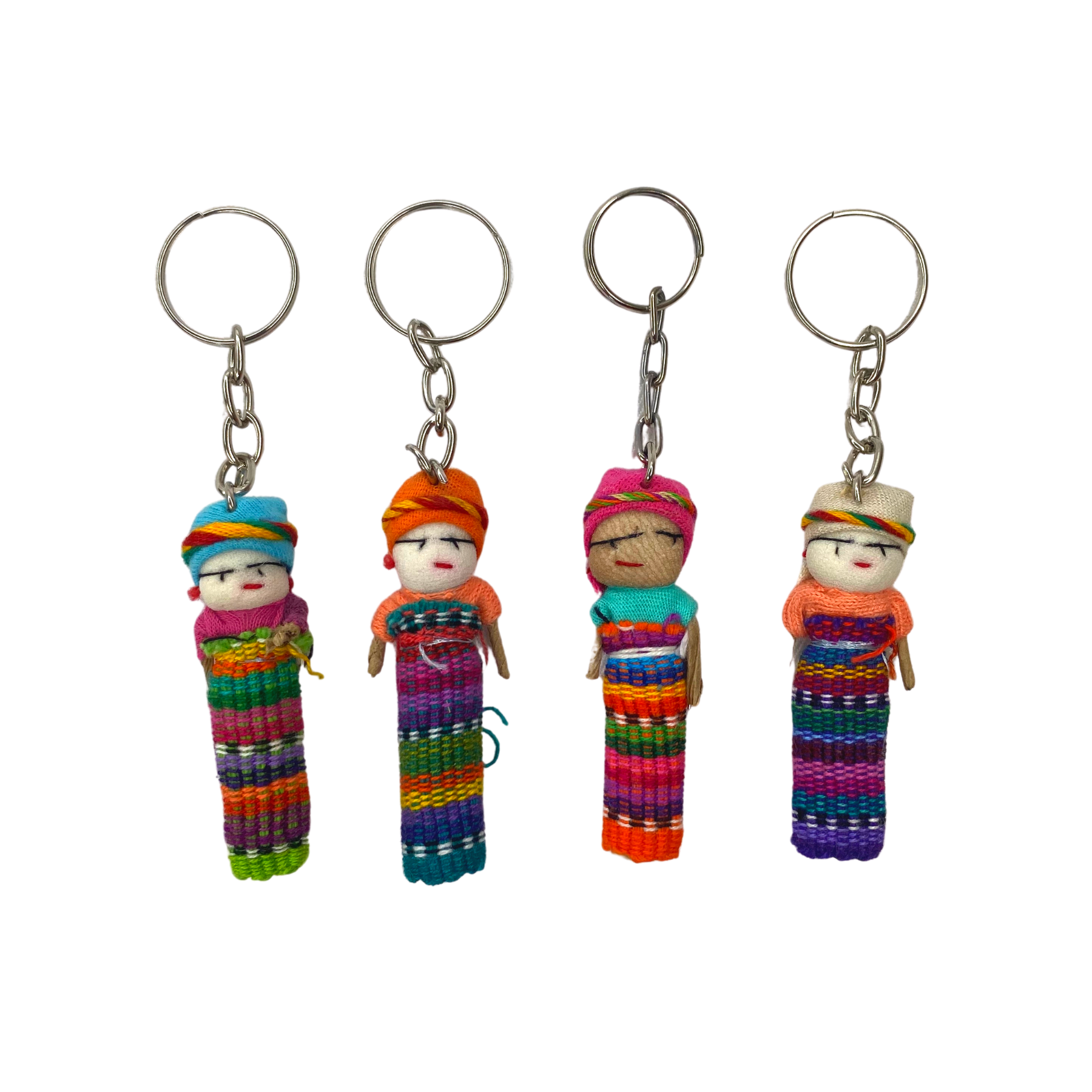 Worry Doll Boho Key Chain | Handmade Multicolor Charm from Guatemala Keychains La Vie Bien Worry Doll Boho Key Chain | Handmade Multicolor Charm from Guatemala