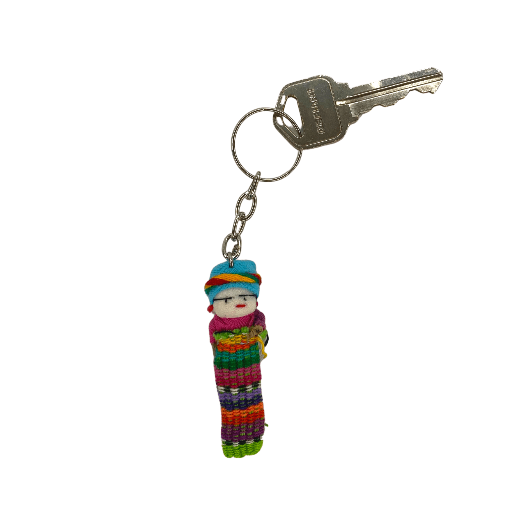 Worry Doll Boho Key Chain | Handmade Multicolor Charm from Guatemala Keychains La Vie Bien Worry Doll Boho Key Chain | Handmade Multicolor Charm from Guatemala