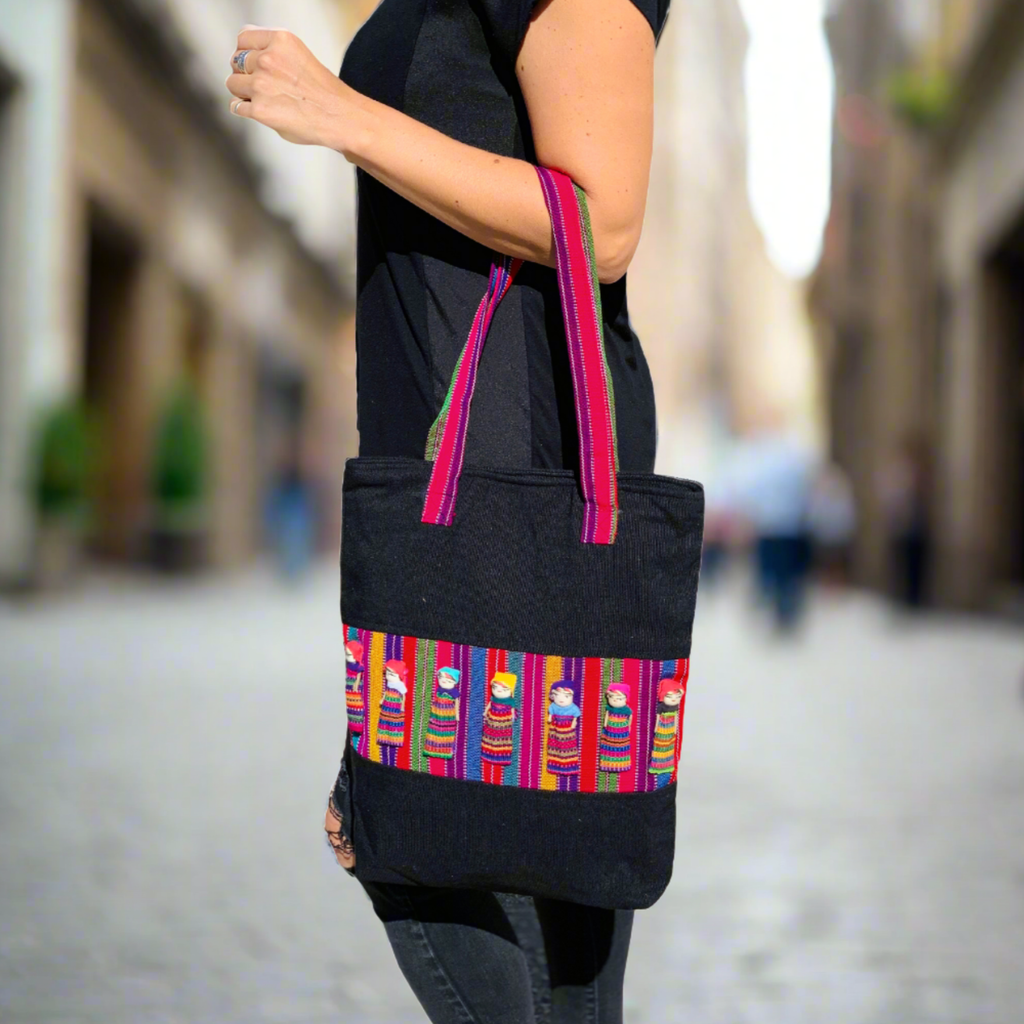 Worry Doll Carry - All Woven Tote - Guatemala Bags La Vie Bien Worry Doll Carry - All Woven Tote - Guatemala