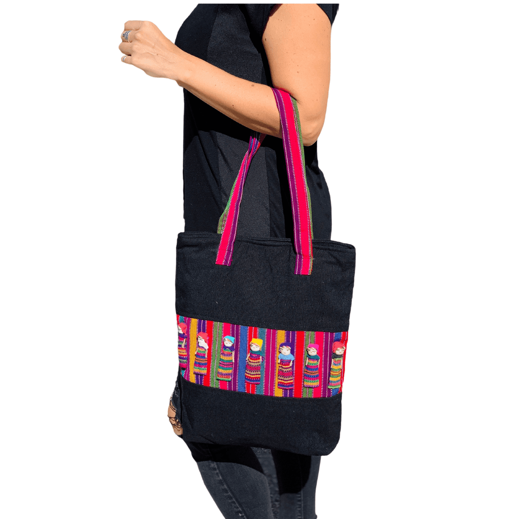 Worry Doll Carry - All Woven Tote - Guatemala Bags La Vie Bien Worry Doll Carry - All Woven Tote - Guatemala