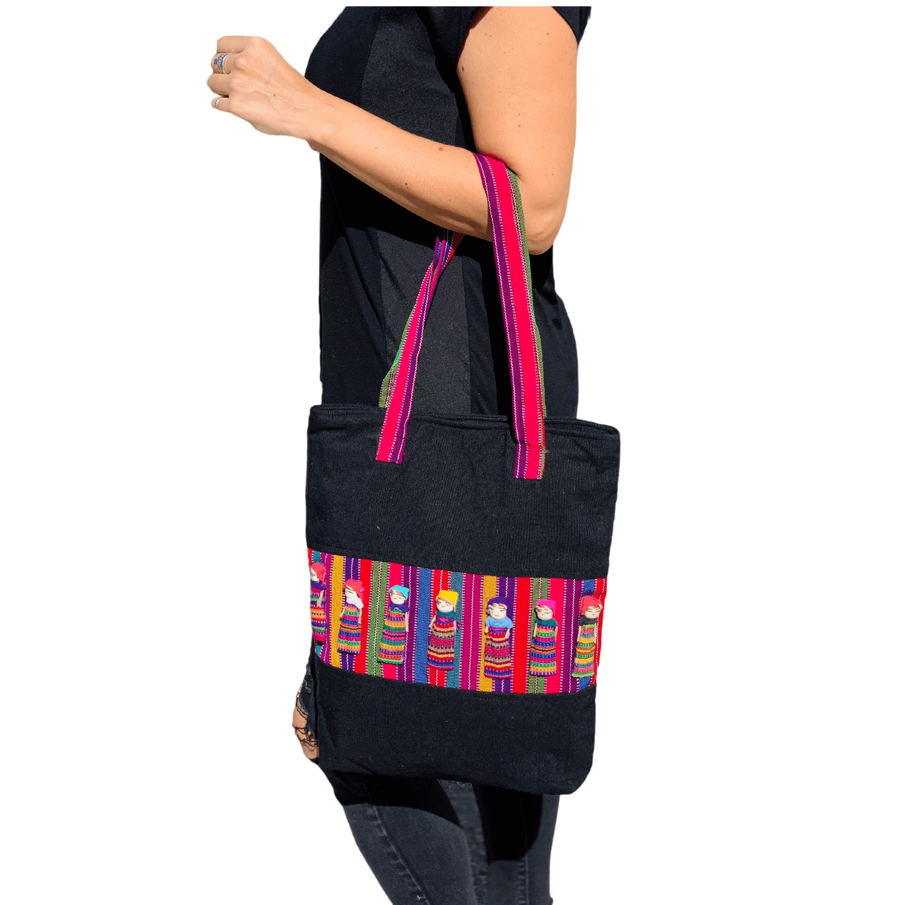 Worry Doll Carry - All Woven Tote - Guatemala Bags La Vie Bien Worry Doll Carry - All Woven Tote - Guatemala