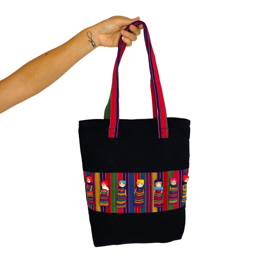 Worry Doll Carry - All Woven Tote - Guatemala Bags La Vie Bien Worry Doll Carry - All Woven Tote - Guatemala