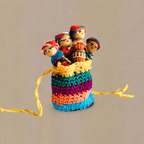 Worry Doll Crochet Pouch with Four Dolls - Guatemala Accessories La Vie Bien Worry Doll Crochet Pouch with Four Dolls - Guatemala