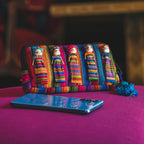 Worry Doll Multicolor Boho Wallet - Guatemala Wallets La Vie Bien Worry Doll Multicolor Boho Wallet - Guatemala